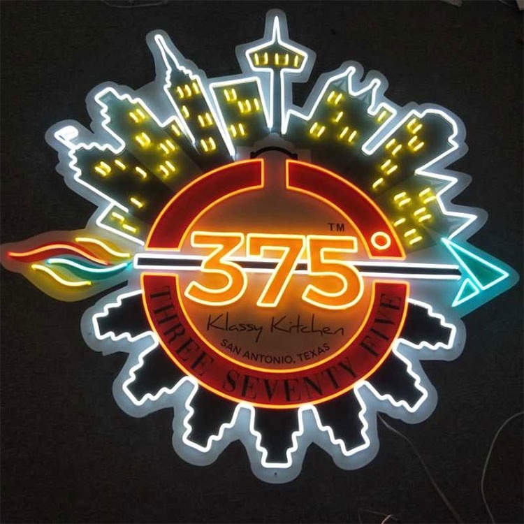 Beautiful Design Electronic Neon Sign Clear Acrylic Neon Background Indoor Signs with Lights