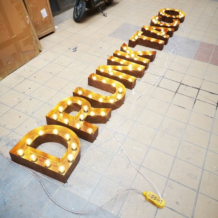 Mr Mrs love wedding decorations marquee sign letters customized size led bulb sign lighting letters