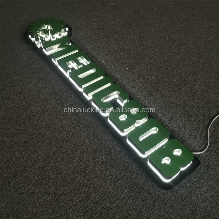 Customized Signs Backlit Electronic Luminous Word Backlit LED Channel Letter Led Sign Board Outdoor Use