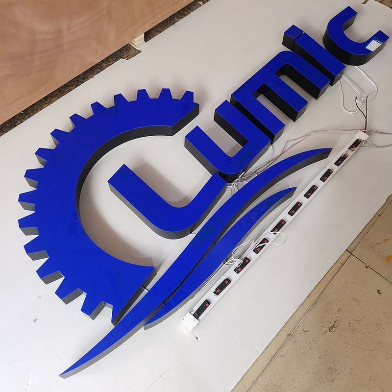 Custom Aluminum Channel Letter Signs Outdoor Led Custom Signage UV Printed Acrylic Face Light Box