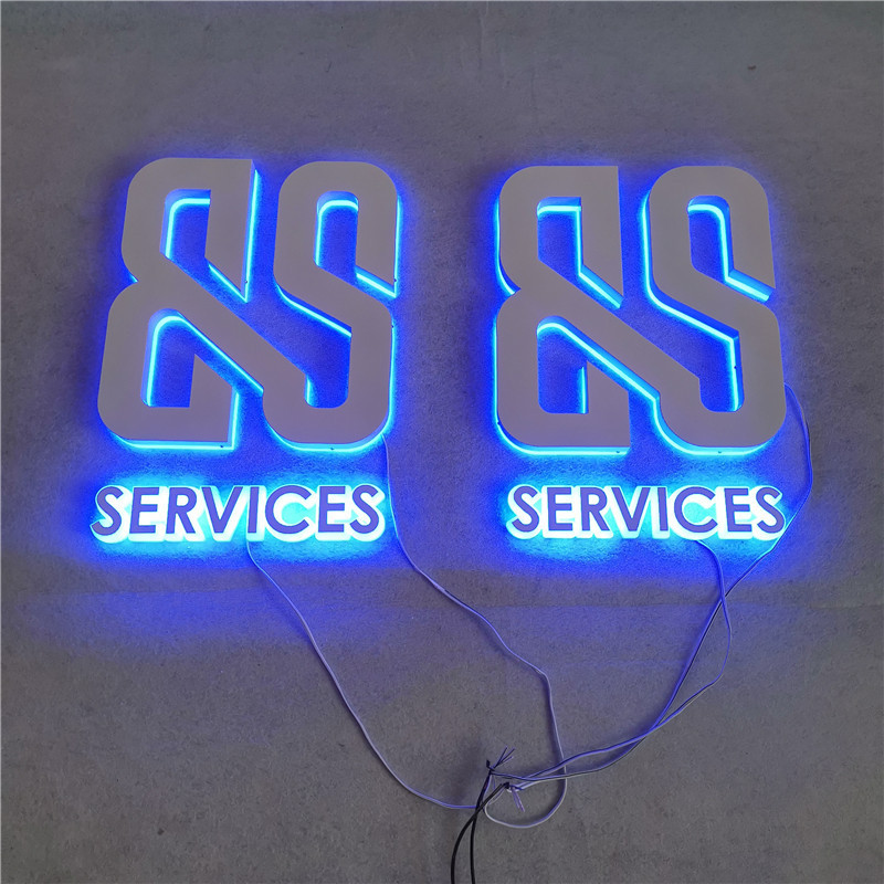 Custom Personalized Electronic Name Sign Led Backlit Outdoor Signage Custom 3D Led Waterproof Led Business Sign