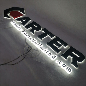 High quality 3d backlit led letter sign painted stainless steel 3d led signage signs letters for shopfront