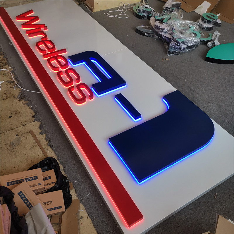 High quality 3d backlit led letter sign painted stainless steel 3d led signage signs letters for shopfront