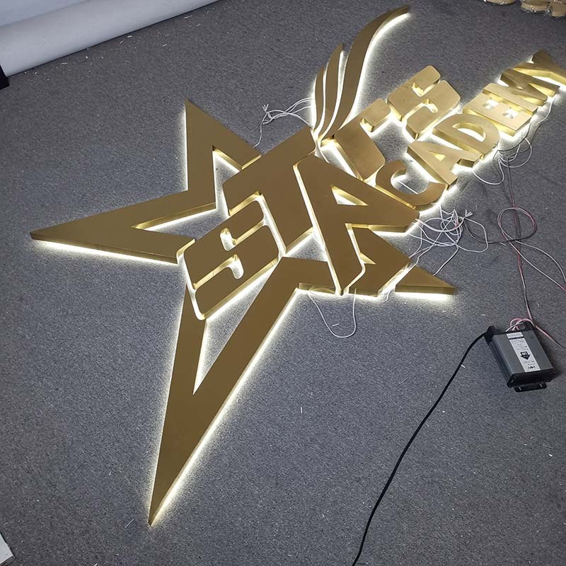 Indoor Wall 3D BACKLIT LETTER SIGN  Lighted up Business Acrylic Sign Backlit Logo Sign