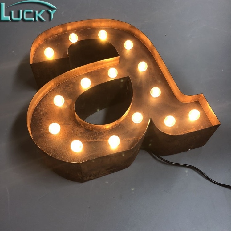 Mr Mrs love wedding decorations marquee sign letters customized size led bulb sign lighting letters