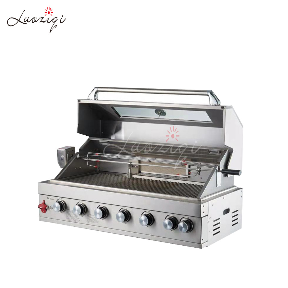 Supermarket sells outdoor kitchen gas grill Barbecue BBQ stainless steel commercial kitchen gas oven Heating fast  CE certificat