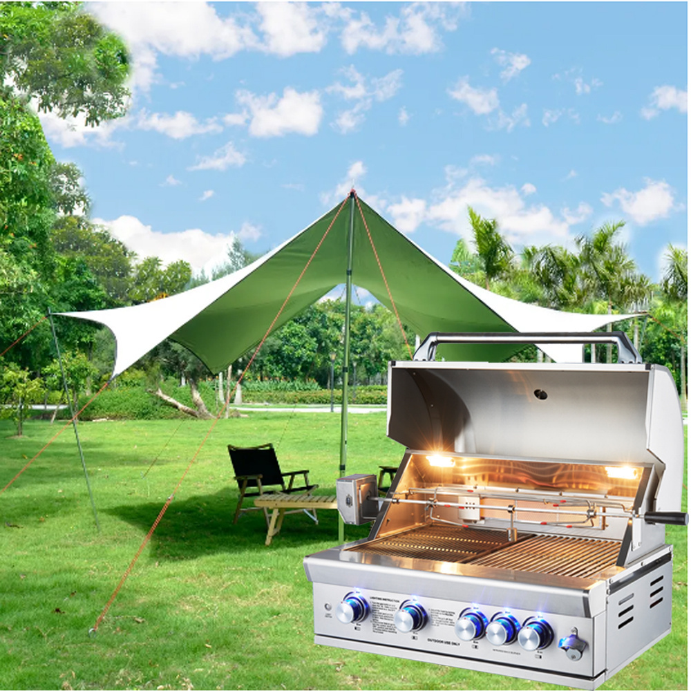 New design quickly heating outdoor kitchen stainless steel bbq grill portable with grassplot gas  bbq grill