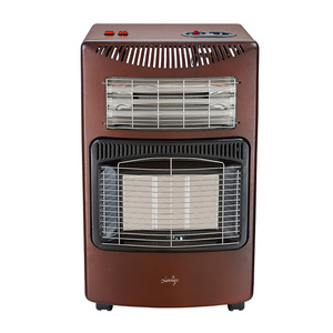 Modern design 3 in 1 electric gas heater with fan energy saving three ceramic plates gas heater with casters