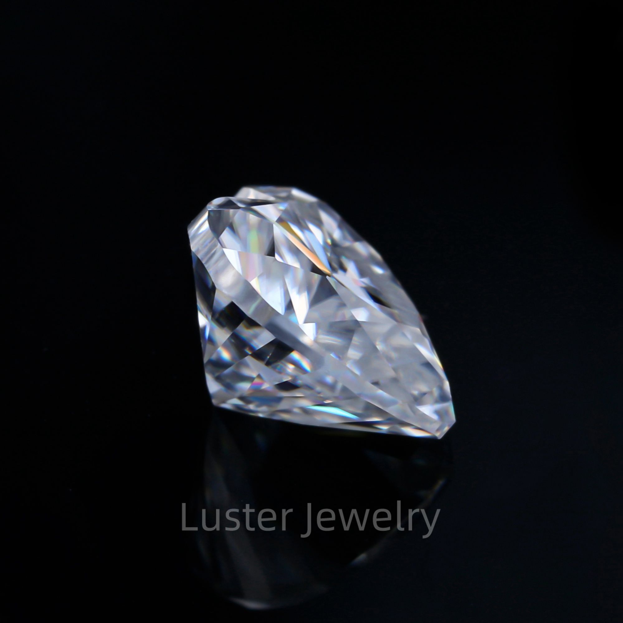 Luster Jewelry Mesmerizing GRA Test Positive Moissanite Diamond Stones Loose D White Heart Shape VVS Moissanite Diamond