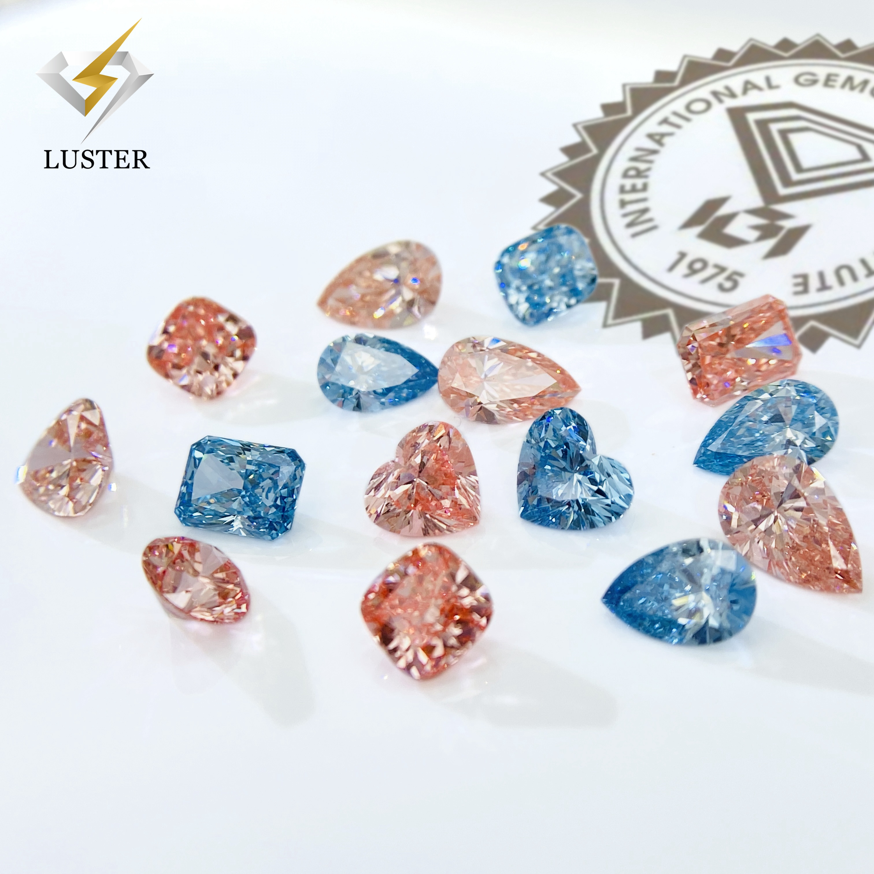 Luster cvd diamond lab grown IGI cvd colour diamond lab grown cvd diamond pink