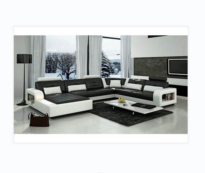 customized luxury furniture l shaped corner couch korean style sofa set real leather living room modern sofa