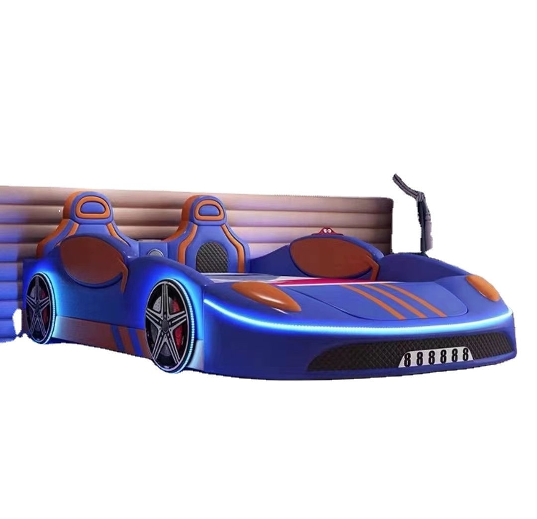 Kids' Car Beds High Quality Bedroom Furniture ABS Plastic LED Light Child Kid Race Car Bed for Kids Beds with Music