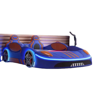 Kids' Car Beds High Quality Bedroom Furniture ABS Plastic LED Light Child Kid Race Car Bed for Kids Beds with Music