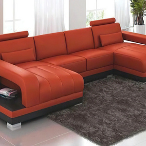 American Design Elegant Smart leather set design sofa With Double Chaise