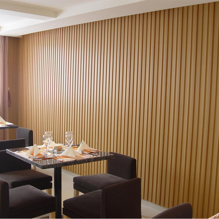 Wood pvc composite interior wpc wall cladding  fluted panels