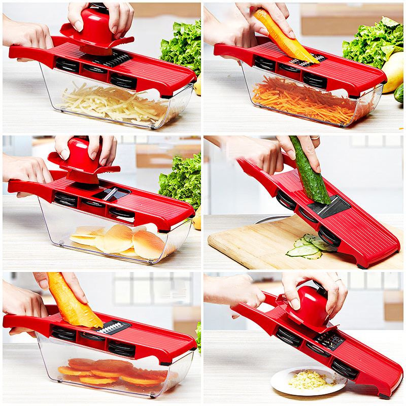 T150 Multifunctional Vegetable Cutter With Steel Blade Kitchen Accessories Mandoline Slicer Potato Peeler Carrot Cheese Grater