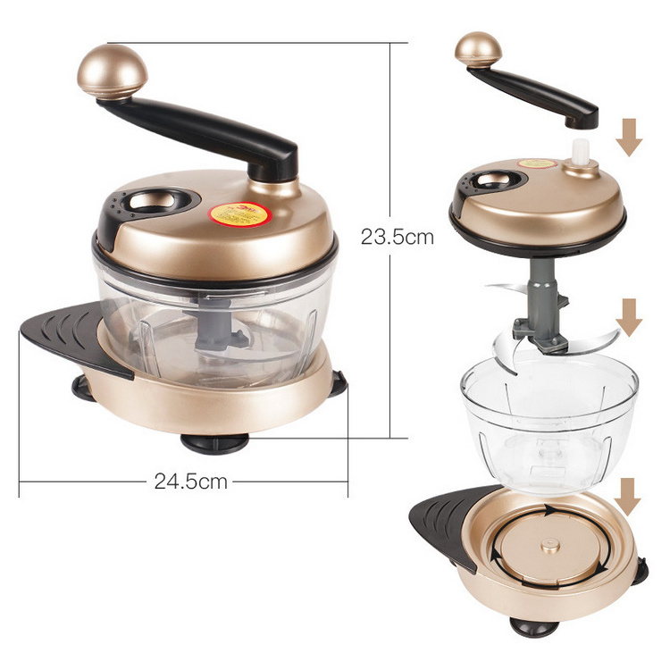 A532 1.5L Household Hand Crank Small Stuffing Vegetable Chopper Multifunctional Food Processor Manual Meat Grinder