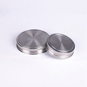 DD2198  Kitchen Food Storage Containers Cup Lid Sealed Ring Glass Bottle Cap Stainless Steel Mason Jar Airtight Lids