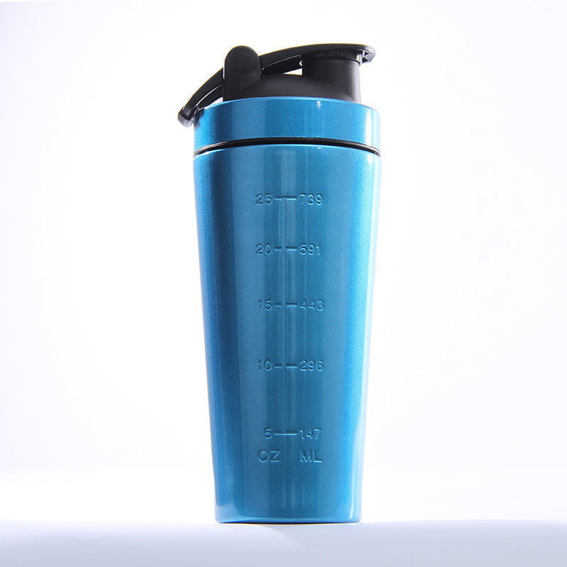 DD2348  Stainless Steel Double Wall Coffee Cups with Wire Whisk Scale For Protein Mixes Insulated Protein Shaker Bottles