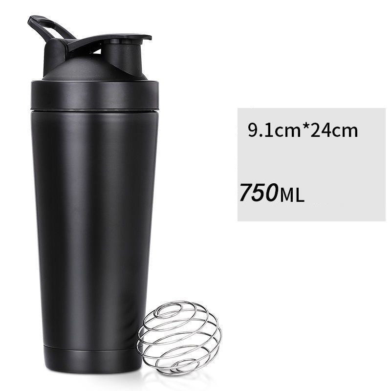 DD2348  Stainless Steel Double Wall Coffee Cups with Wire Whisk Scale For Protein Mixes Insulated Protein Shaker Bottles