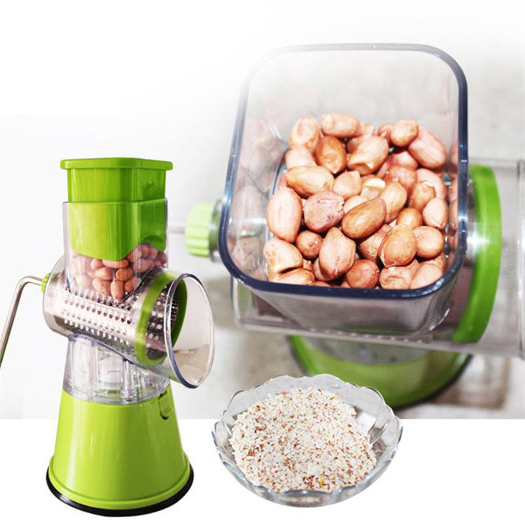 A706 Multi-function Rotary Vegetable Grater Shredded Potato Machine Kitchen Gadget Cabbage Chopper 3 in 1 Manual Grater