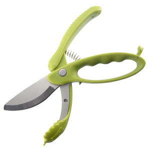 DD1446  Double Blade Cutter Sharp Tong Scissor For Chopped Salad Shears Meat Food Cooking Kitchen Vegetable Salad Scissors