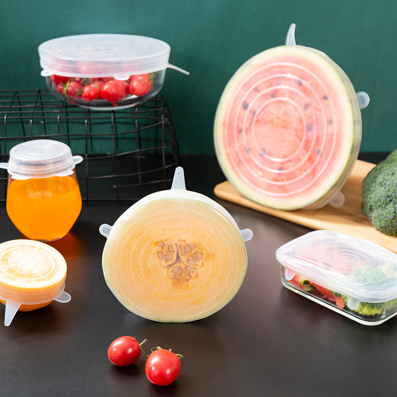 DD2625 Reusable 6pcs Durable Food Storage Covers for Bowl Different Diameter Container Silicone Stretch Lids