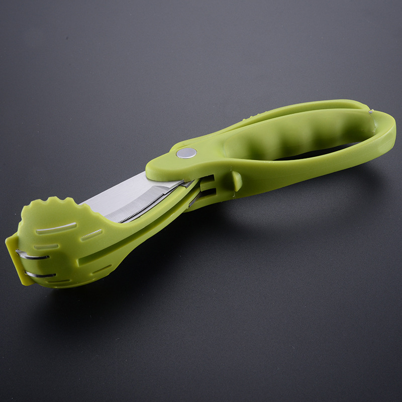 DD1446  Double Blade Cutter Sharp Tong Scissor For Chopped Salad Shears Meat Food Cooking Kitchen Vegetable Salad Scissors