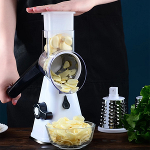 O26 3 in 1 Vegetable Mandoline Slicer Swift Rotary Drum Grater Nut Shredder Veggie Cutter Peeler Spiralizer Cheese Chopper