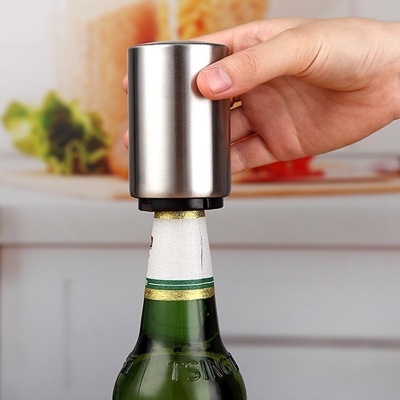 Z456 Magnetic Automatic Beer Opener Stainless Steel Bottle Opener Bar Tools Portable Magnet Wine Openers