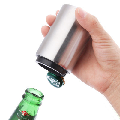 Z456 Magnetic Automatic Beer Opener Stainless Steel Bottle Opener Bar Tools Portable Magnet Wine Openers