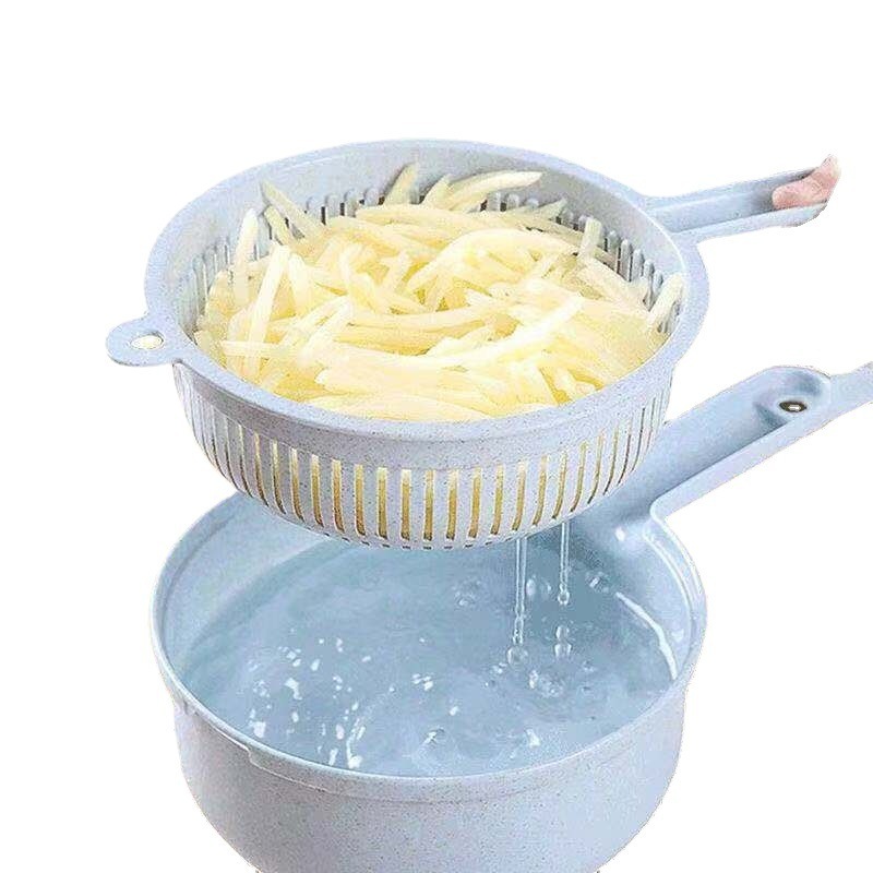 LT005 Kitchen Multi Functional Shredder Potato Carrot Peeler Drain Basket Blade Cutter Manual Slicer Vegetable Grater