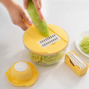 LT005 Kitchen Multi Functional Shredder Potato Carrot Peeler Drain Basket Blade Cutter Manual Slicer Vegetable Grater