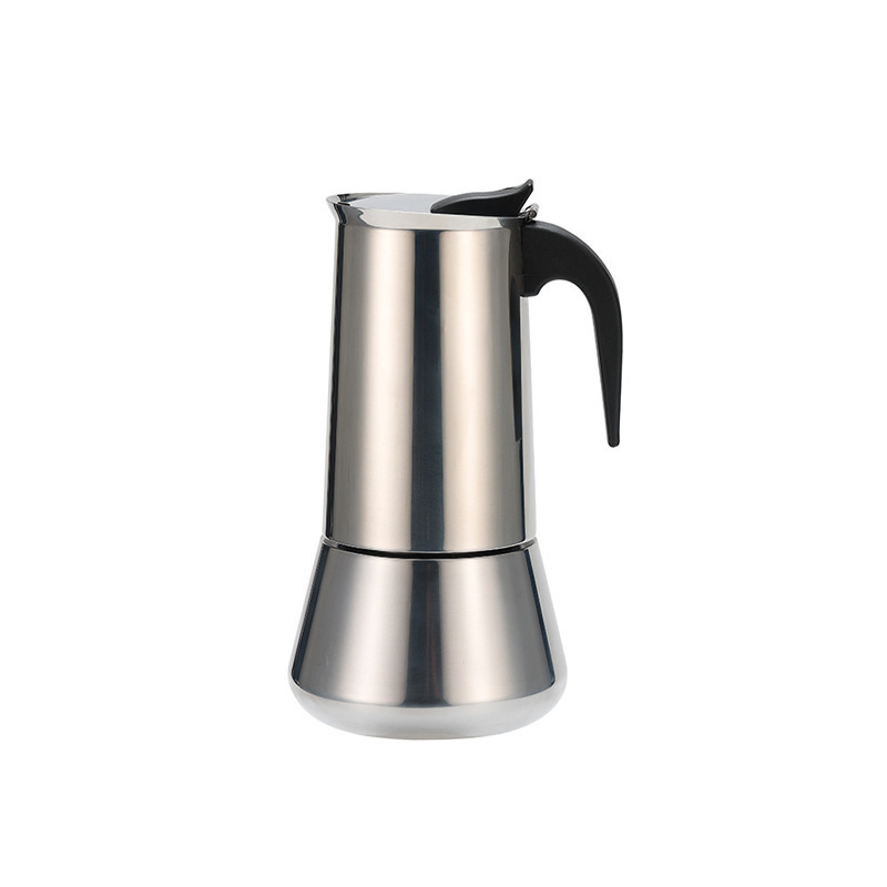 S082 Portable Espresso Coffee Maker Moka Pot Hand made  Stainless Steel Coffee Brewer Kettle Pot For Pro Barista