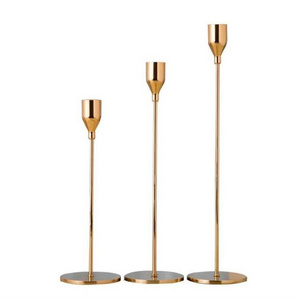 A886 Simple Design Wedding Decoration Party Supplies Metal Candle Stand Elegant Candlelight Dinner Wrought Iron Candle Holder