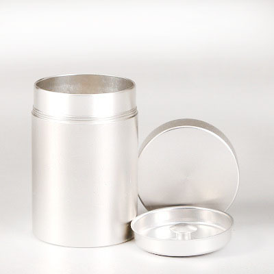 P87 Titanium aluminum alloy mini  tea tin box  packaging metal small  can inner cover double layer cover tea can