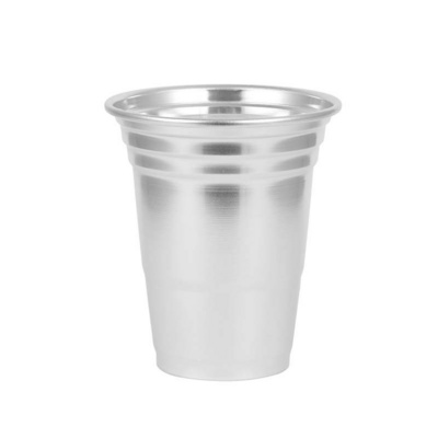 DD2020  Custom Logo Promotional Party Bar Aluminum Drinking Cup Beer Metal Tumbler Disposable Aluminum Cup 12oz Recyclable Cup