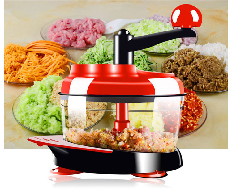 A686 Manual Meat Grinder Household Stainless Steel Vegetable Slicer Food Proccer Egg Blender Multi-function Vegetable Chopper