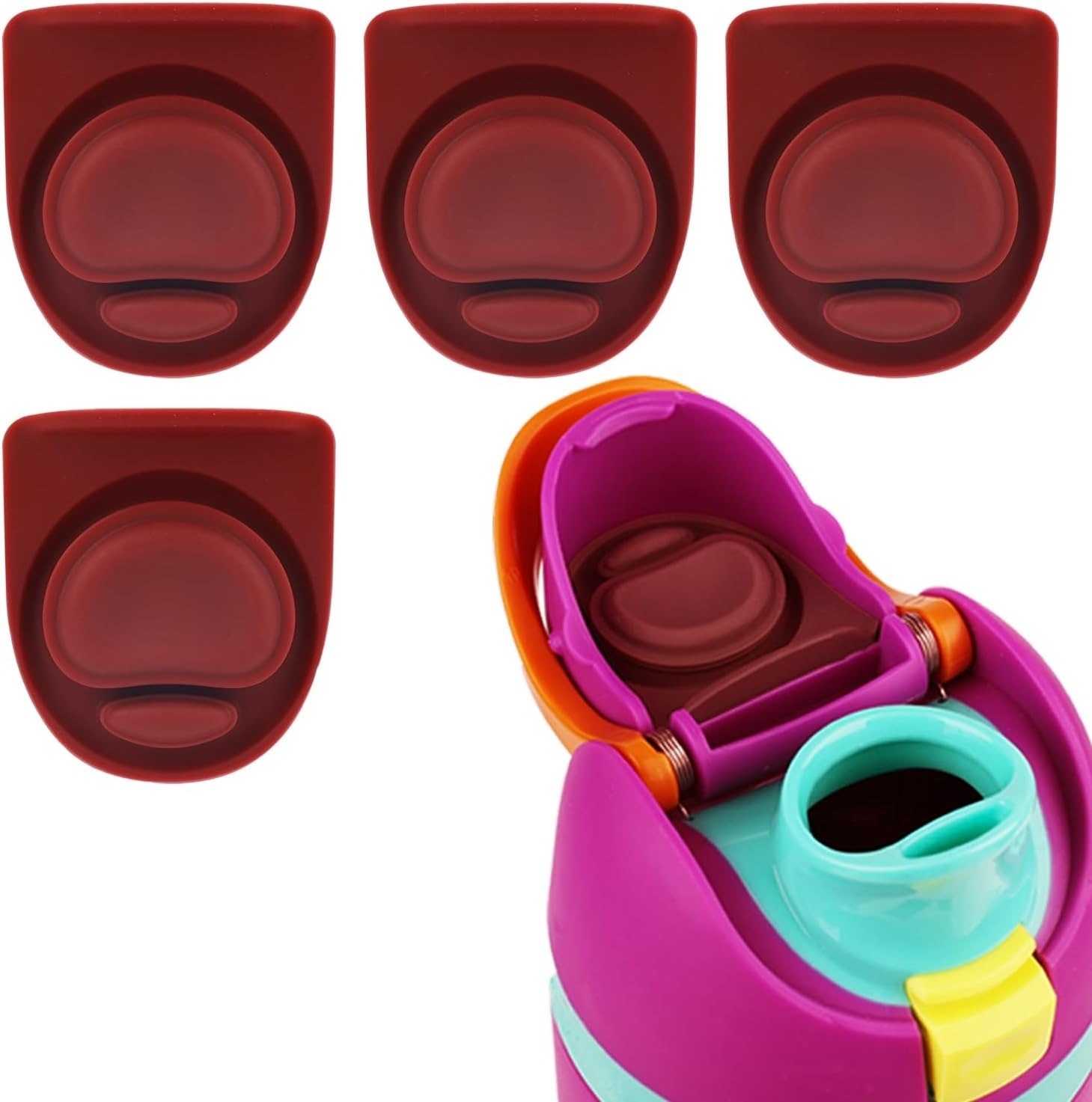 DD2779 Silicone O Ring Bottle Cap Mouth Plug Gasket Accessories Top Lid Water Bottle Seal Ring & Replacement Stopper