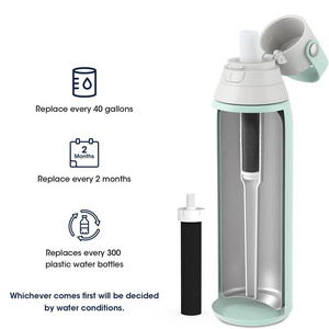 DD2589  Water Bottle Straw Water Filter Replacements for Insulated Filtered Stainless Steel Water Bottle Reduces Chlorine