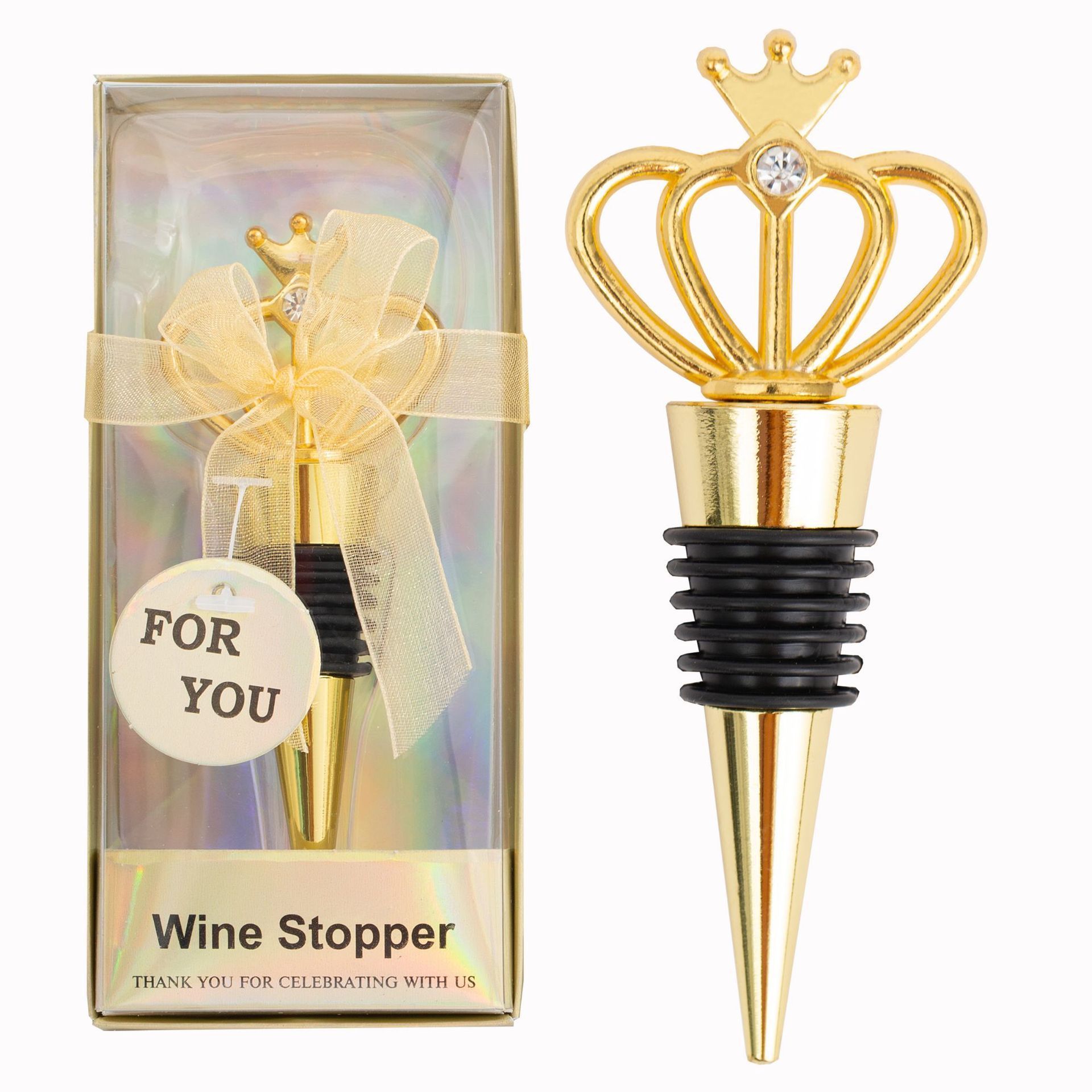 CL369 European Style Metal Wine Bottle Stopper Bar Accessories Wine Bottle Cork Wedding Gifts Sealed Wine Pourer Stopper