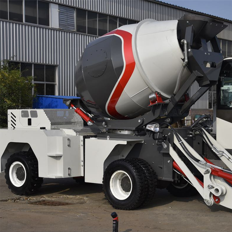 Mixing tanker Small Self Loading Mixer Truck remote control cement concrete batching plant mixing tanker trucks