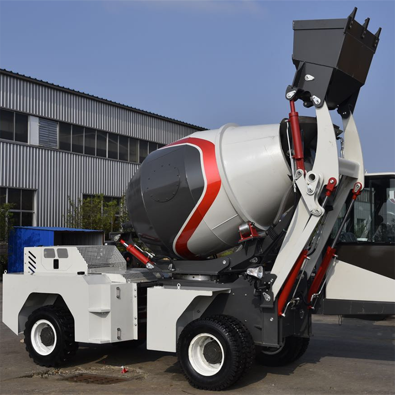 Mixing tanker Small Self Loading Mixer Truck remote control cement concrete batching plant mixing tanker trucks