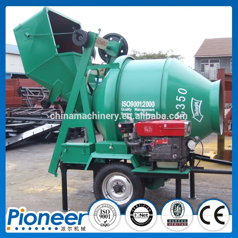 Jzd350 3 Yard Diesel Heavy Duty Integrited Concrete Mixer For Sale