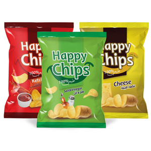 Custom Printing Logo Aluminum Foil Plastic Heat Seal Food Snack Banana Popcorn Potato Tortilla Corn Chip Packaging Bag