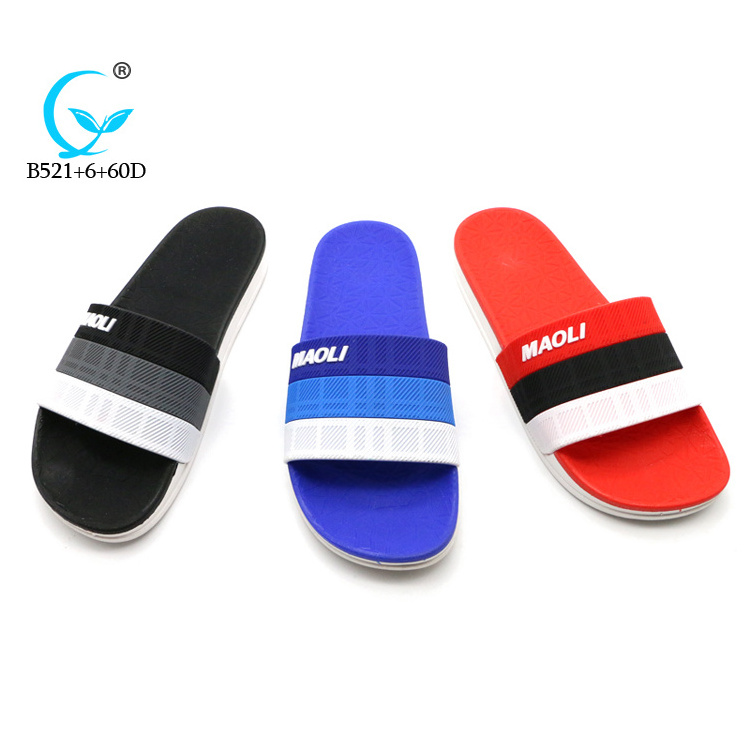 PVC Mens Slide Sandal PCU Custom Logo Slide Sandal