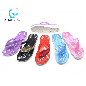 wholesale price fancy ladies design heel sandals rubber women flip flops slipper