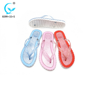 China wholesale PVC footwear designs PCU chappal plastic slipper lady new design flip flops