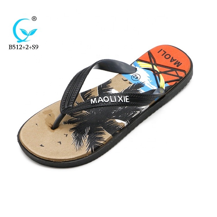 New Hawaii style beach men slippers Rubber and eva men flip flops