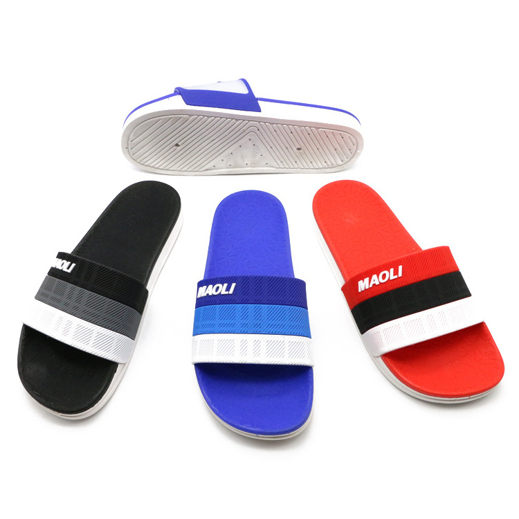 PVC Mens Slide Sandal PCU Custom Logo Slide Sandal